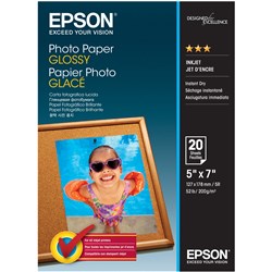 Epson Glossy Photo Paper 5x7 Inch 200gsm Pack of 20