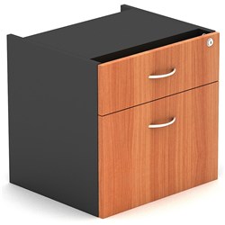 OM Fixed Pedestal 1 Drawer 1 File 464W x 400D x 450mmH Cherry And Charcoal