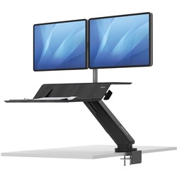 Fellowes Lotus RT Sit-Stand Workstation Dual Monitor Black