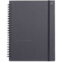 Whitelines Book Spiral A5 Hard Cover 5mm Squares Ruled 100gsm 160 Page Black
