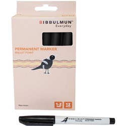 Bibbulmun 100 Permanent Marker Bullet 1-2mm Black  