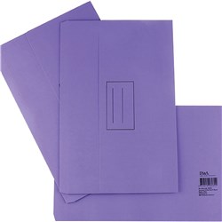 Stat Document Wallet Foolscap Manilla 30mm Gusset Purple