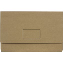 Marbig Enviro Slimpick Document Wallets Foolscap 100% Recycled Kraft Pack Of 10