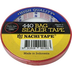 Nachi PVC Bag Sealing Tape 440R 12mm x 66m Red