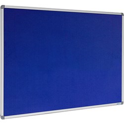 Visionchart Felt Pinboard 900x600mm Aluminium Frame Royal Blue