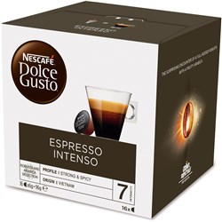 Nescafe Dolce Gusto Coffee Capsules Espresso Intenso Pack 16