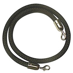 Visionchart Barrier Rope Black with Chrome Ends 1.5m 