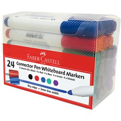Faber-Castell Connector Whiteboard Marker Assorted Pack of 24