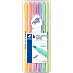 Staedtler 362 Triplus  Textsurfer Highlighters 1.0mm Pastel Wallet of 6