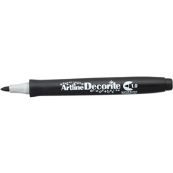 Artline Decorite Standard Markers Bullet 1.0mm Black Box Of 12