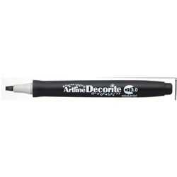 Artline Decorite Standard Markers Chisel 3.0mm Black Box Of 12