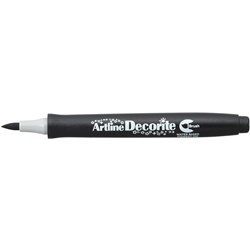 Artline Decorite Standard Markers Brush Nib Black Box Of 12