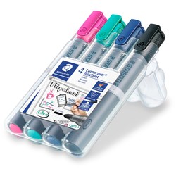 Staedtler Lumocolor  Flipchart Marker 356 Assorted Colours Wallet Of 4