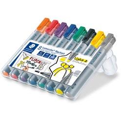 Staedtler Lumocolor  Flipchart Marker 356 Assorted Colours Wallet Of 8