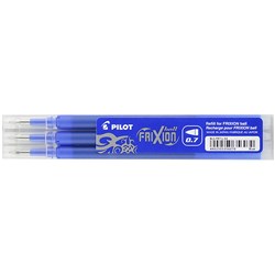 Pilot Frixion Ball 0.7mm Pen Refill Blue Pack of 3