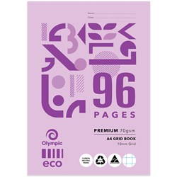 Olympic Eco Exercise Book G109P A4 10mm Ruled 96 Pages Pack of 10