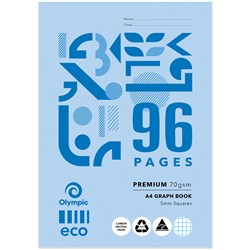 Olympic Eco Exercise Book GH596P A4 5mm Ruled 96 Pages Pack of 10