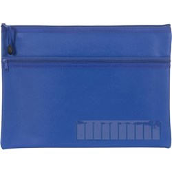 Celco Pencil Case Name  2 Zips Large 350x180mm Blue