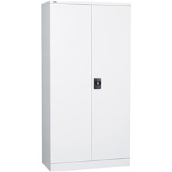 Rapidline Go Swing Door Steel Cupboard 910W x 450D x 1830mmH Flat Pack White