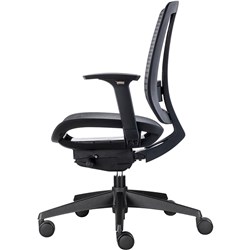 Rapidline Oasis Chair Mesh Back and Seat With Arms Black 