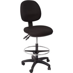 Rapidline EC070BM Drafting Chair Medium Back Black 
