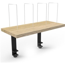 Rapidline Clamp Mount Shelf And Dividers 600W x 270D  x 475mmH Oak and Black