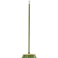 Cleanlink Outdoor Broom With Metal Handle Green 