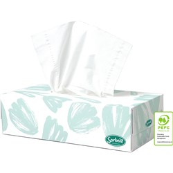 Sorbent Professional Silky  White Facial Tissue 2 Ply  100 Sheets