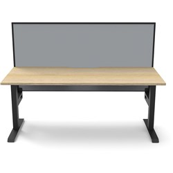 Rapidline Boost Static Single Sided Workstation+Screen 1500W x 750D x 1330mmH Oak/Black