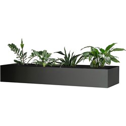 Rapidline Go Steel Planter Box  1530W x 473D x 230mmH Black