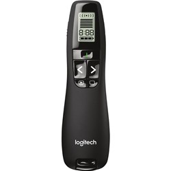 Logitech R800 Pro Presentation Remote with LCD Display Black 