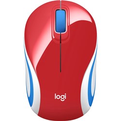 Logitech M187 Mini Wireless Mouse Bright Red 