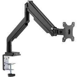 Ergovida Performance Gas Spring Aluminium Single Monitor Arm Black