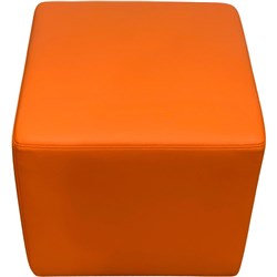 K2 Marbella Cook Junior Square Ottoman Orange PU Leather 