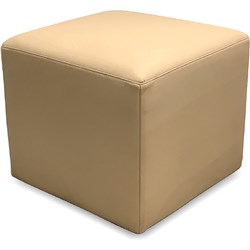 K2 Marbella Cook Junior Square Ottoman Beige PU Leather 