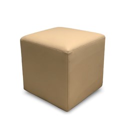 K2 Marbella Cook Senior Square Ottoman Beige PU Leather 