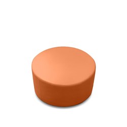 K2 Marbella Flinders Junior Round Ottoman Orange PU Leather