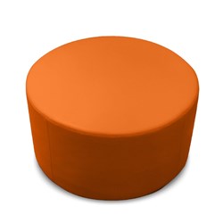 K2 Marbella Mawson Senior Round Ottoman 700mm Diameter Orange PU Leather