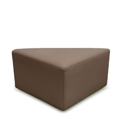 K2 Marbella Tasman Junior Triangle Ottoman Dark Brown PU Leather
