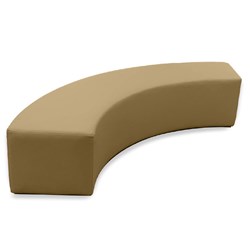 K2 Marbella Monash Junior Quarter Round Ottoman 1500mmW Beige PU Leather