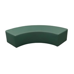 K2 Marbella Monash Junior Quarter Round Ottoman 1200mmW Green PU Leather