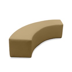 K2 Marbella Monash Junior Quarter Round Ottoman 1200mmW Beige PU Leather