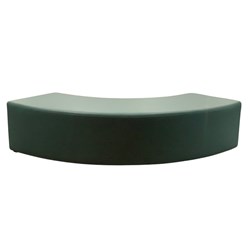 K2 Marbella Monash Senior Quarter Round Ottoman 1200mmW Green PU Leather