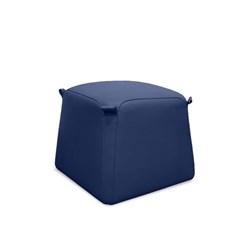 K2 Marbella Bulka Bag Square Ottoman Blue PU Leather 