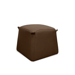 K2 Marbella Bulka Bag Square Ottoman Dark Brown PU Leather 