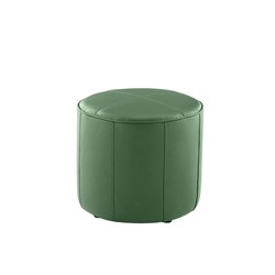 K2 Marbella Keg Round Ottoman Green PU Leather 