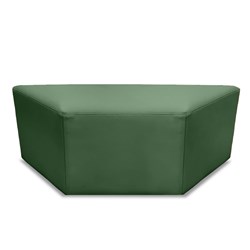 K2 Marbella Sturt Trapezium Ottoman Green PU Leather 