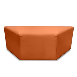 K2 Marbella Sturt Trapezium Ottoman Orange PU Leather 