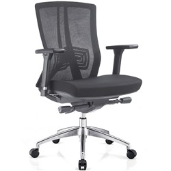 Sylex Truman Mid Back Chair Mesh Back No Arms Black 