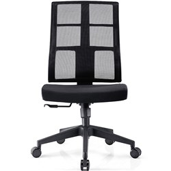 Sylex Jefferson Mid Back Chair Mesh Back No Arms Black 